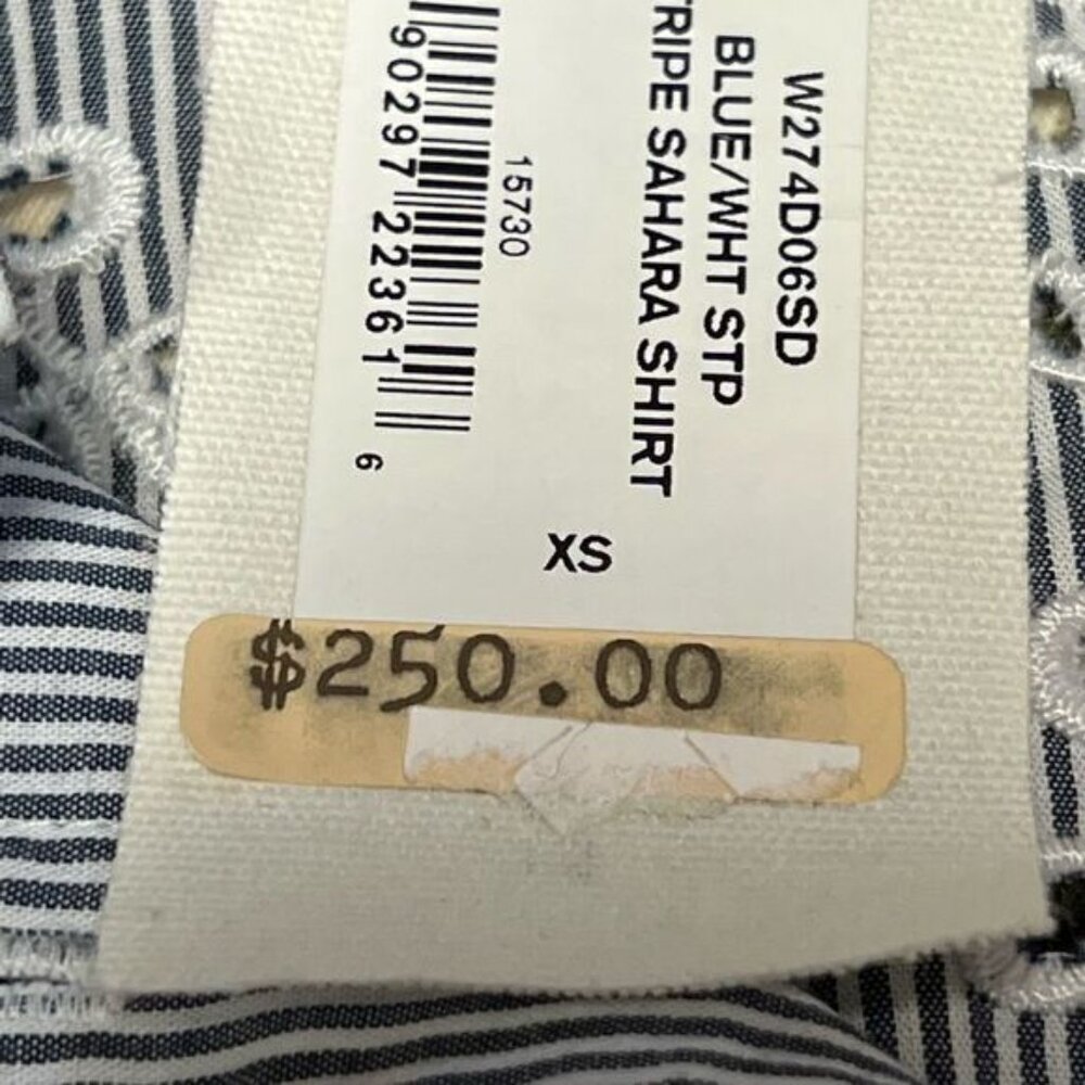 NWT rag & bone Anthropologie Striped eyelet blouse Women XS - Picture 7 of 9